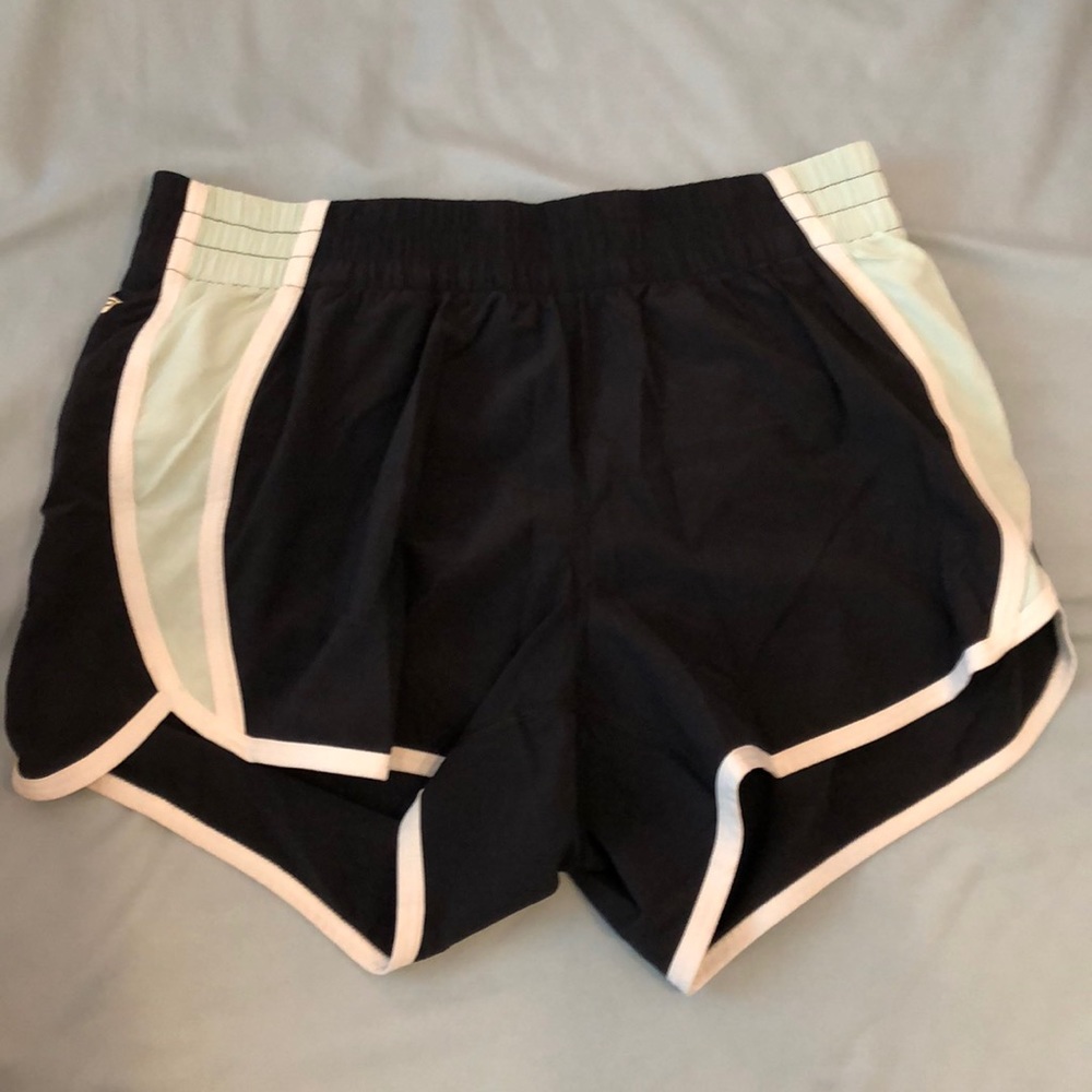 Express core performance running shorts mint green